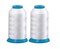 2 Pieces Huge White Spools Bobbin Thread for Embroidery Machine and Sewing Machine - 60 Weight - 5500 Yards Each - Polyester -Embroidex